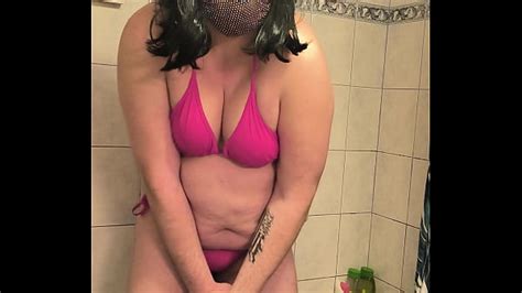 Jinna French Chubby Faggot Sissy Play In With Dildo In Bikini Under Shower Xxx Mobile Porno