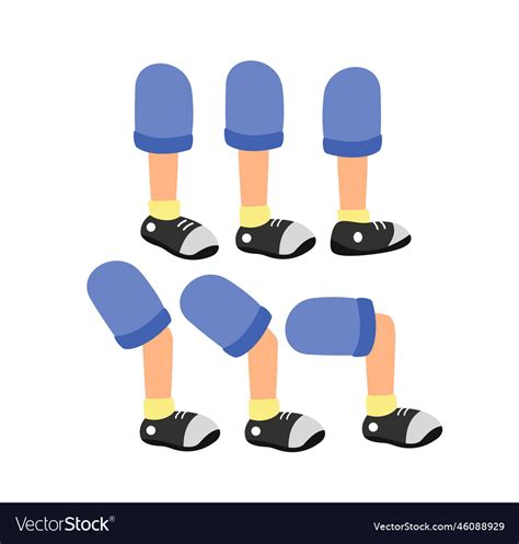 Girl legs for animation set Royalty Free Vector Image