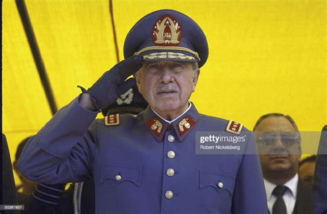 Chilean Leader General Augusto Pinochet In A Close Up As He Salutes News Photo Getty Images