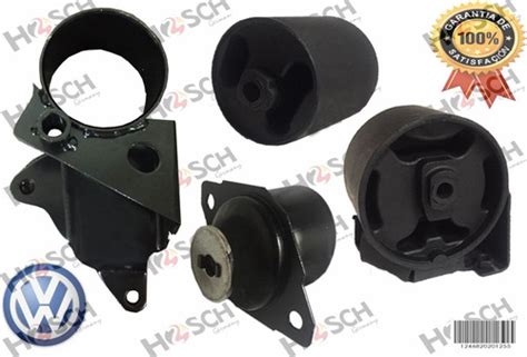 Kit 4 Soportes Motor Y Caja Vw Golf Jetta A2 87 89 Estandar Meses Sin