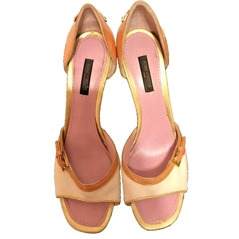 Louis Vuitton White Canvas And Nude Patent Leather Lo Gem