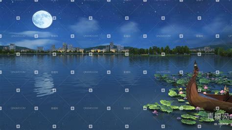 【湖景夜景景观3d模型】 现代vr有灯光有贴图max2016湖景夜景景观3d模型下载 Id1059939 免费3dmax模型库 青模3d模型网