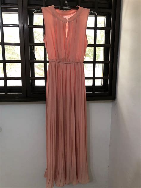 Elegant Nude Color Maxi Dress Women S Fashion Dresses Sets Dresses On Carousell