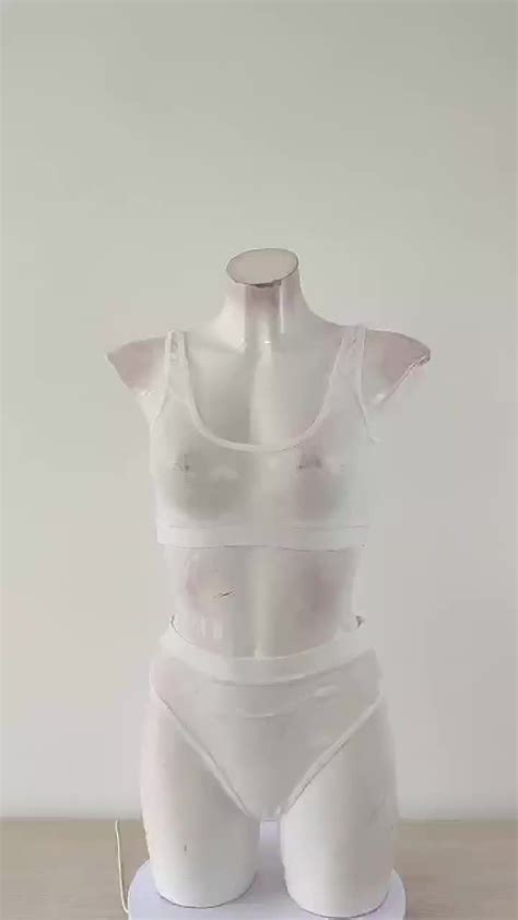 Sacknove W New High Quality Mesh Transparent Tight Pieces Bikini Sets Sheer Bra Sexy