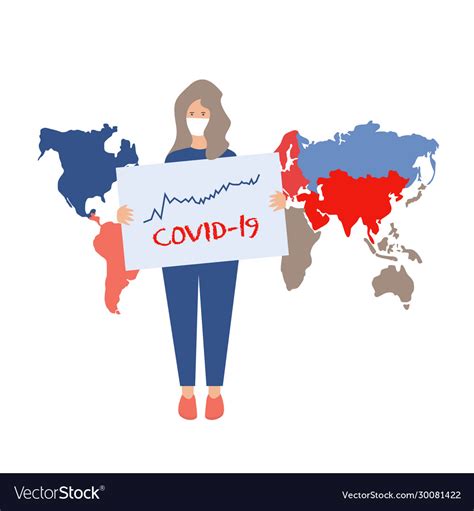 Covid19-19 pandemic map coronavirus Royalty Free Vector