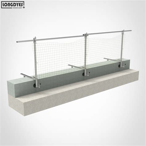 Temporary Parapet Clamping Railing Non Penetrating Guardrail Parapet