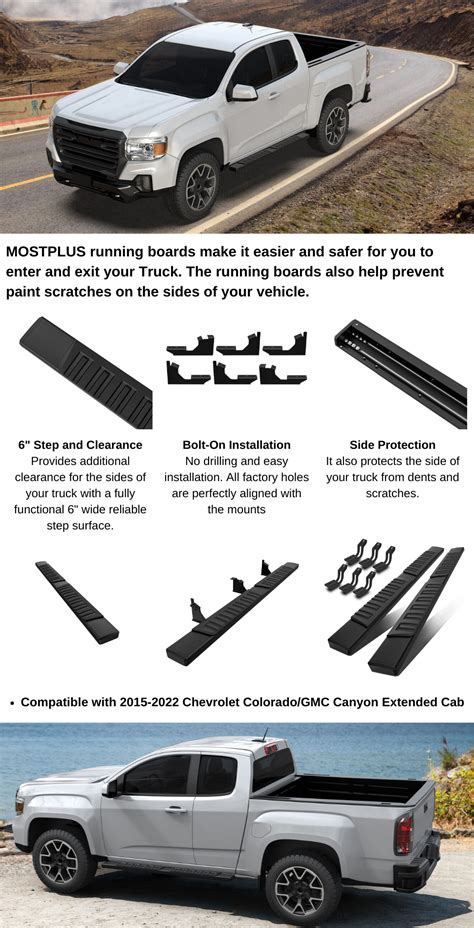Coloradocanyon Running Boards Fit Extended Cab For 2015 2023 Mostplus