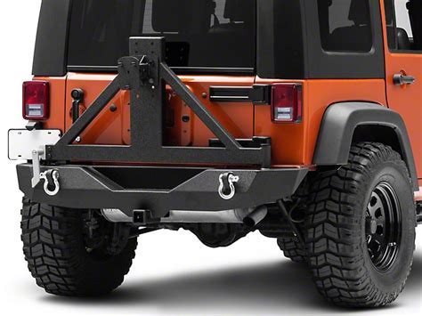 Barricade Jeep Wrangler Trail Force Hd Rear Bumper W Tire Carrier J20849 07 18 Jeep Wrangler