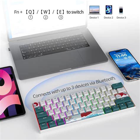 Buy Fogruaden Wireless Mechanical Keyboard Hot Swappable Usb C Wired Bluetooth Keyboard