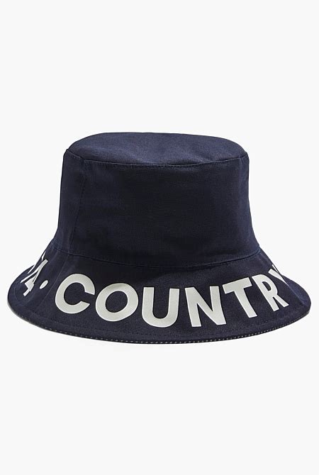 Navy Cotton Bucket Hat Accessories Country Road