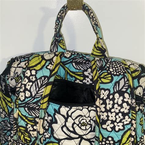 Vera Bradley Backpack Island Bloom Pattern Green Blue Gem