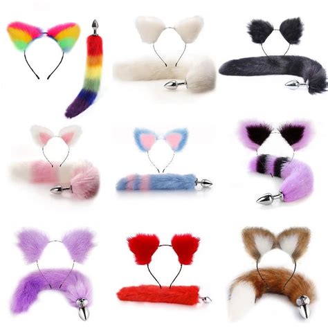 Fox Plug Anal Sm Sexy Tail Metal Backyard Produtos Adultos Conjunto De Brinquedos Artificiais De