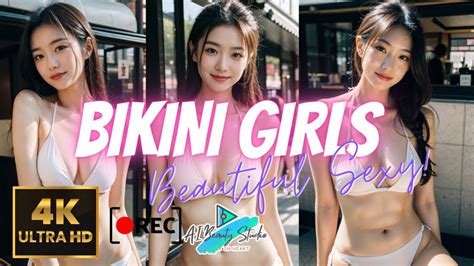 AI Bikini LOOKBOOK 4K VIDEO Beautiful Sexy Bikini Girls Have A Date In Tokyo City YouTube