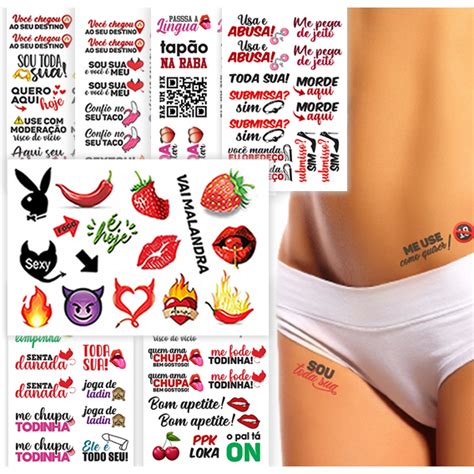 Tatuagens Temporárias Íntima Depilação Tatuagem Adesivo Erótica Sexy Tattoo Fakes SEX