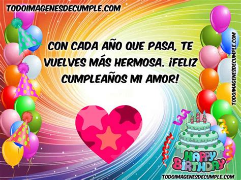 Feliz Cumpleaños Mi Amor Imágenes De Cumpleaños
