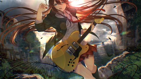 Guitar Anime Girl Wallpapers Wallpaper Cave