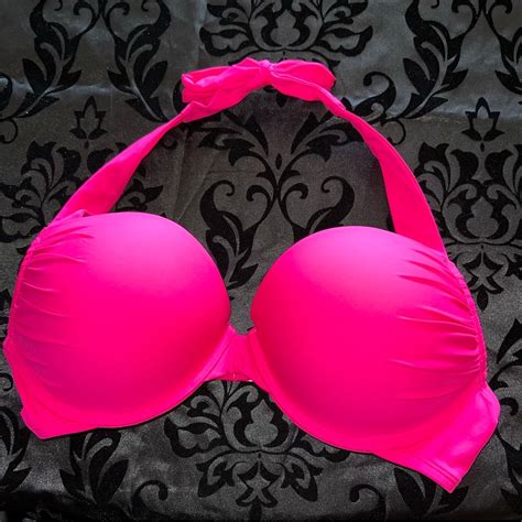 Victorias Secret Hot Pink Barbi Bikini Top A2 Gem