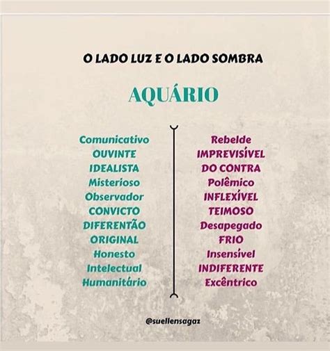Personalidade Do Signo Aquário - Lado luz e lado sombra do signo de aquário | Signo aquario ...