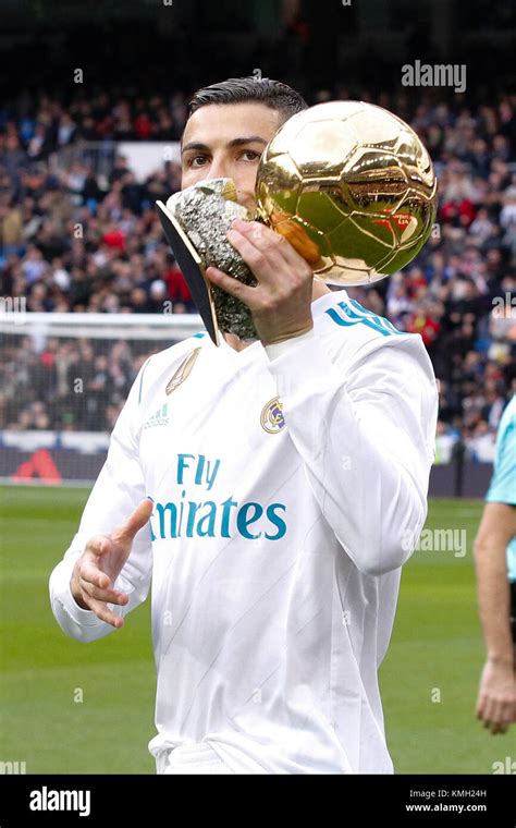 Cristiano Ronaldo after receiving his fifth Golden Ball at the Eiffel ...