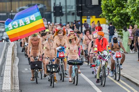 Thousands Of Cyclists Strip Off As They Take To The Streets Of London For The World Naked Bike