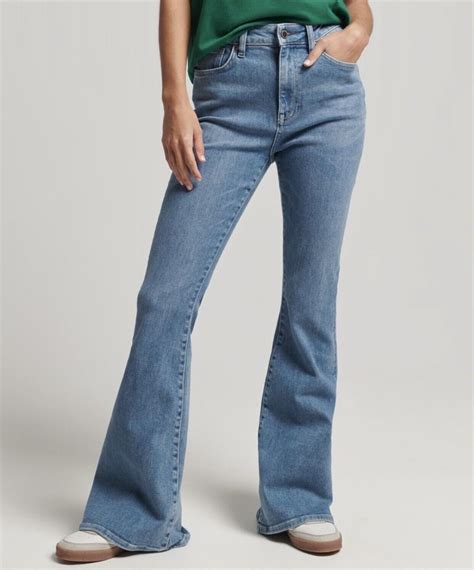 Superdry Womens High Rise Skinny Flare Jeans Ebay