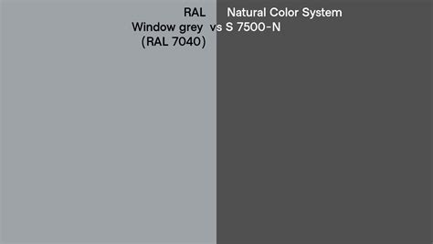 Ral Window Grey Ral Vs Natural Color System S N Side By