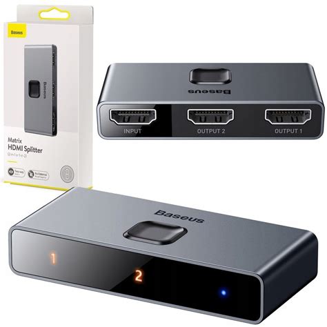 Купить Разветвитель Baseus 3x HDMI 4K 60Hz 1x2 2x1: отзывы, фото и ...
