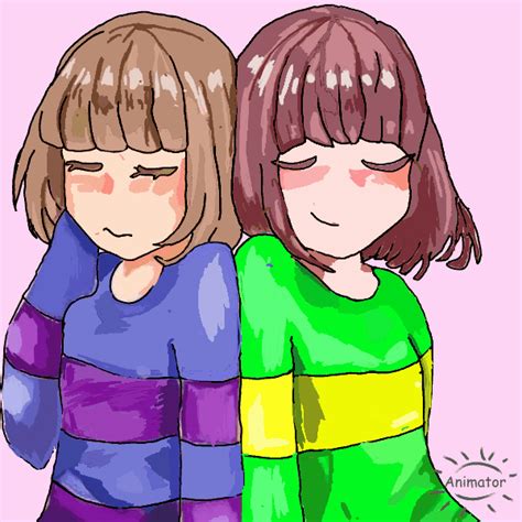 Frisk and chara | Glitchtale Amino