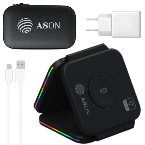Incarcator Wireless 3 in 1 ASON™️ Fast Charge, 15W, Pliabil, Statie