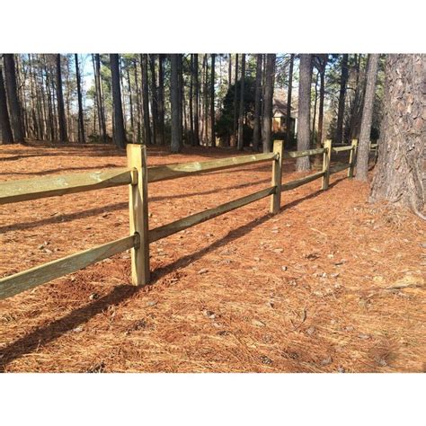 Shop Severe Weather Pine True Split Pressure Treated Wood Fence Rail (Common: 4-in x 11-ft ...