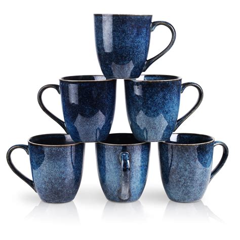 Blue Coffee Mug Set Ounce Set Of Ceramic Mug For Men Women