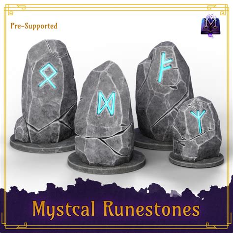 D Printable Mystical Runestones By Mystic Makers Miniatures