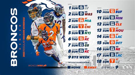 Denver Broncos 2023 Wallpaper Schedule