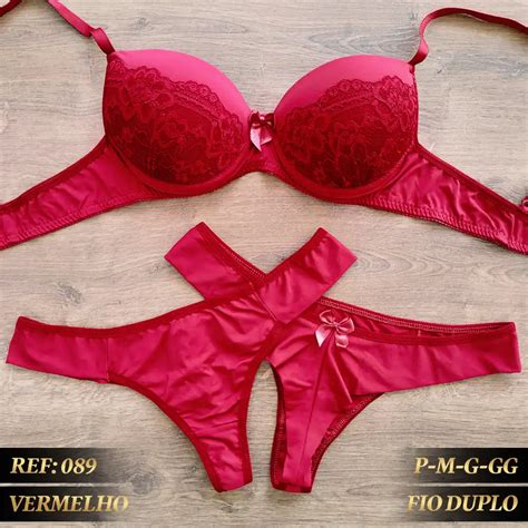 Comprar Conjunto Microfibra Geladinha Renda Calcinha Fio Duplo Ref Clube Della Lingerie