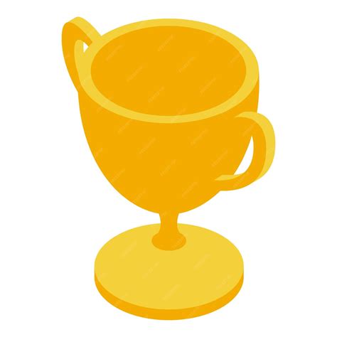 Premium Vector | Golden cup standing on round pedestal representing winning