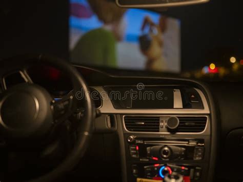 Interior of a Car in a Drive-in Theater, Editorial Stock Photo - Image of speaker, lifestyle ...