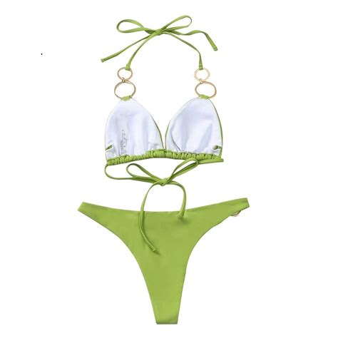 Custom Fashion Custom Bikini Set With Metal Ring For Women Bathing Suit Maker