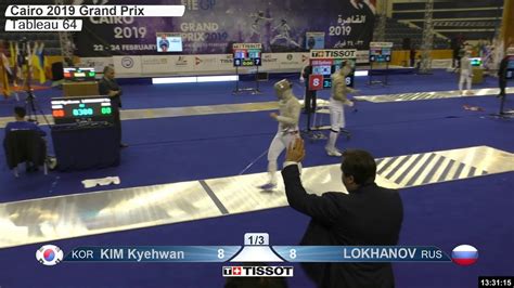 2019 158 T64 06 M S Individual Cairo EGY GP BLUE LOKHANOV RUS Vs KIM