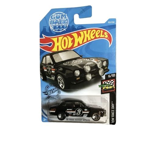 Masinuta Metalica Hot Wheels Ford Escort RS1600 Gumball 3000 Race Day 2019 Card Lung USA 1