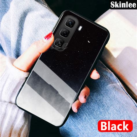 Phone Case For Infinix Hot Pro Pro Plus Back Cover Tempered Glass Cover Starry Sky
