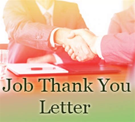 Job Thank You Letter - Free Letters