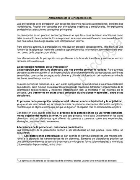 Alteraciones De La Sensopercepción Sabrina Sutfin Udocz