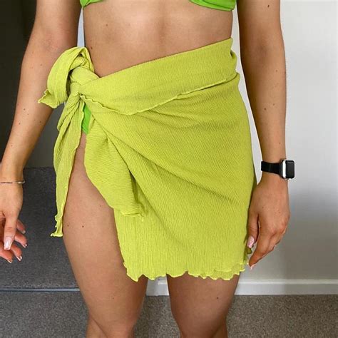 Salty Bottom Swim Sample Green Bikini Pc Set Top Depop