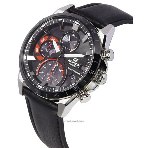 Casio Edifice Smartphone Link Chronograph Black Dial Solar Powered EQS