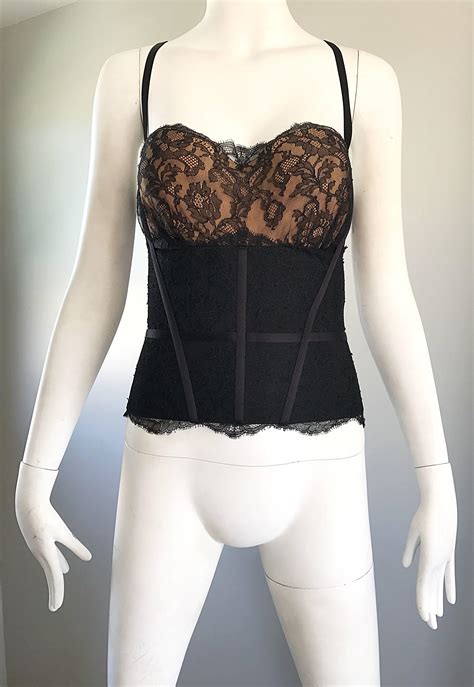 New S La Perla Black And Nude Lace Sexy Vintage S Bustier Corset Top For Sale At StDibs