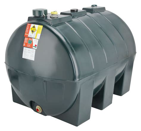 Atlas 1300HA Horizontal Single Skin Heating Oil Tank - Tank Depot