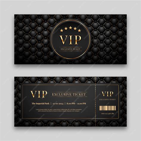 Realistic vip ticket template | Premium Vector