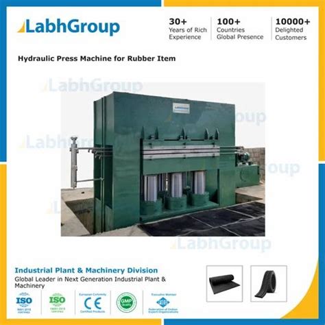 Tons Precured Tread Hydraulic Rubber Hot Press Machine Labh Group At In