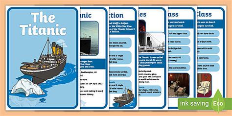 The Titanic Information Posters Twinkl Professor Feito