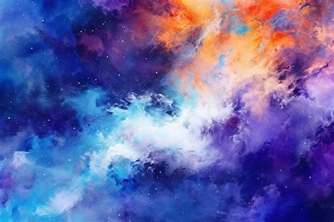 Premium Ai Image Digital Wallpaper Mist And Clouds In Rainbow Color